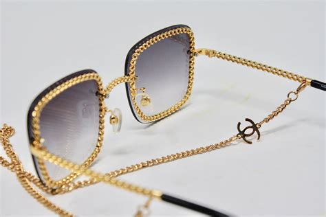 chanel sunglasses with chain sale|Chanel chain sunglasses vintage.